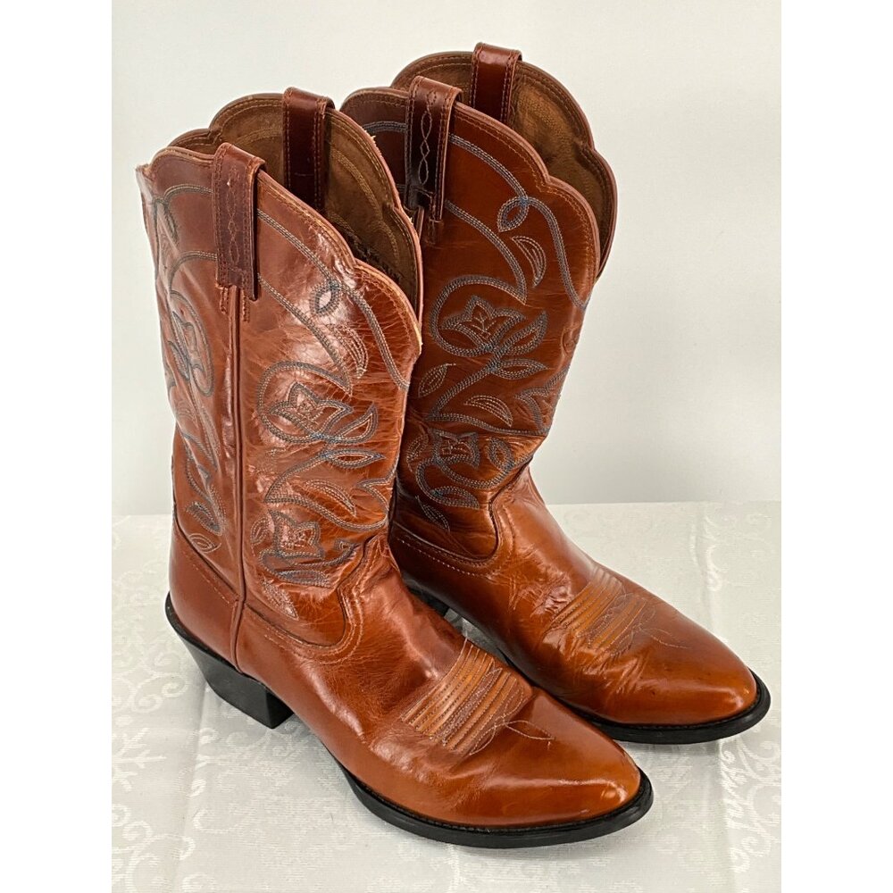 Women's Brown Leather Western Boots